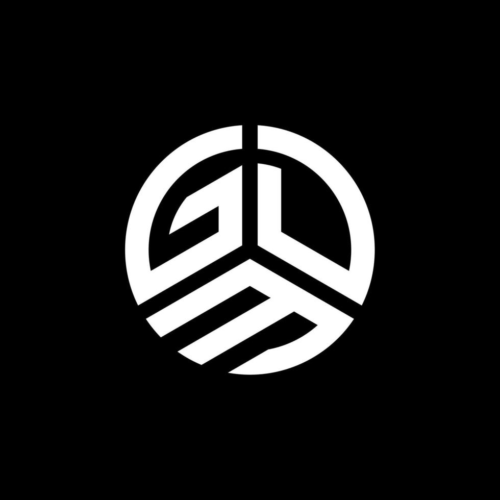 création de logo de lettre gdm sur fond blanc. concept de logo de lettre initiales créatives gdm. conception de lettre gdm. vecteur