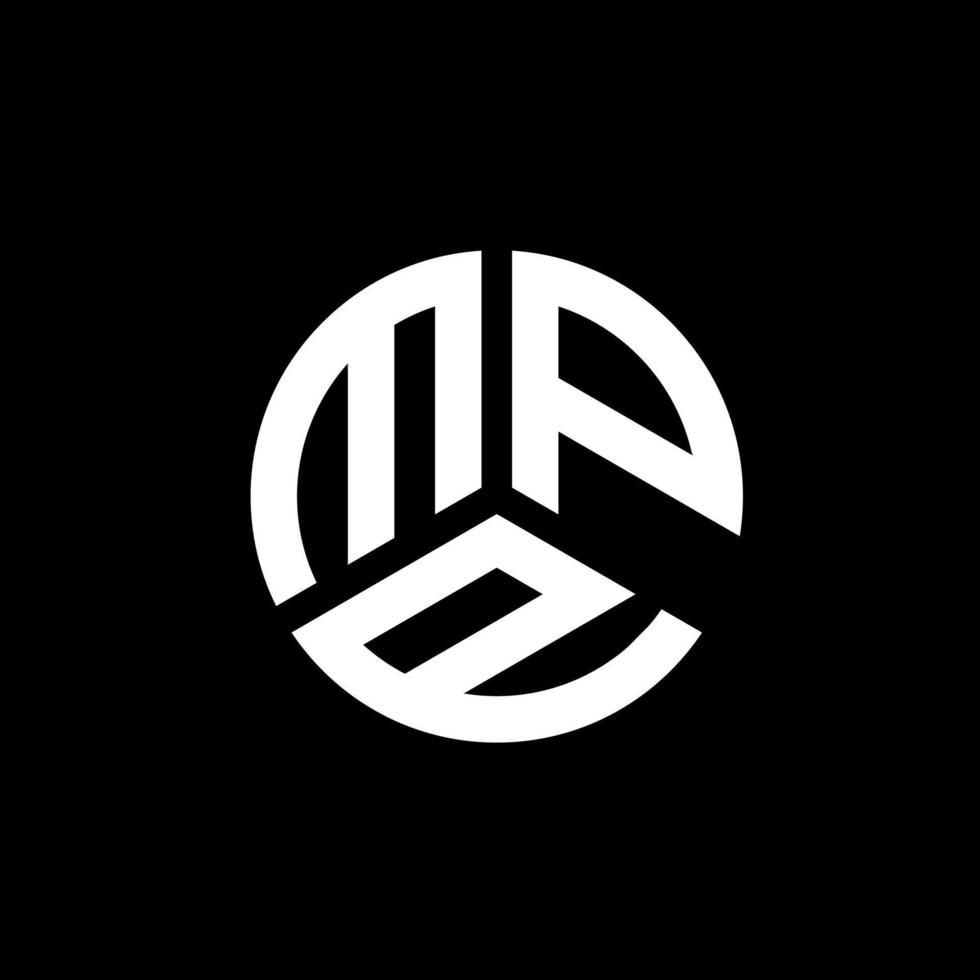 création de logo de lettre mpp sur fond noir. concept de logo de lettre initiales créatives mpp. conception de lettre mpp. vecteur
