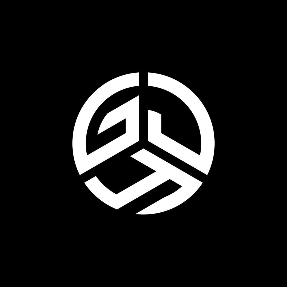 création de logo de lettre gjy sur fond blanc. concept de logo de lettre initiales créatives gjy. conception de lettre gjy. vecteur