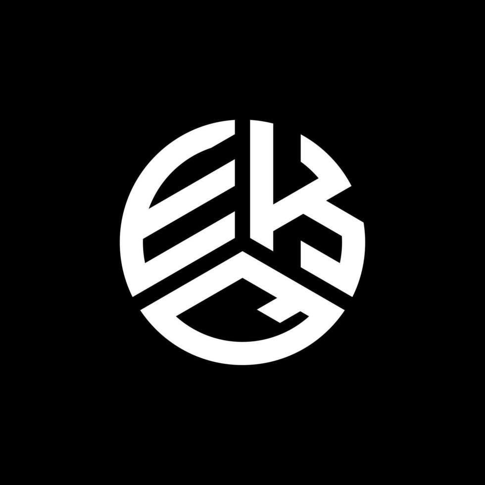 création de logo de lettre ekq sur fond blanc. concept de logo de lettre initiales créatives ekq. conception de lettre ekq. vecteur