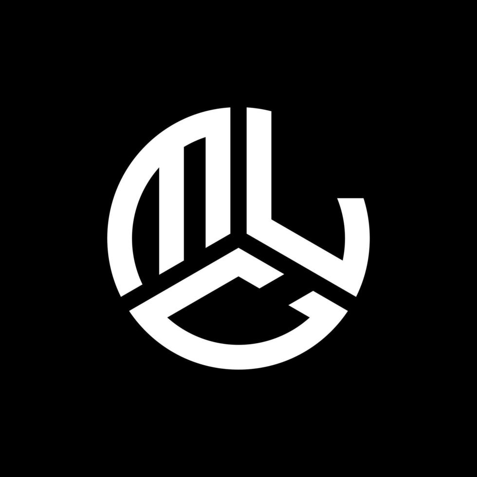 création de logo de lettre mlc sur fond noir. concept de logo de lettre initiales créatives mlc. conception de lettre mlc. vecteur
