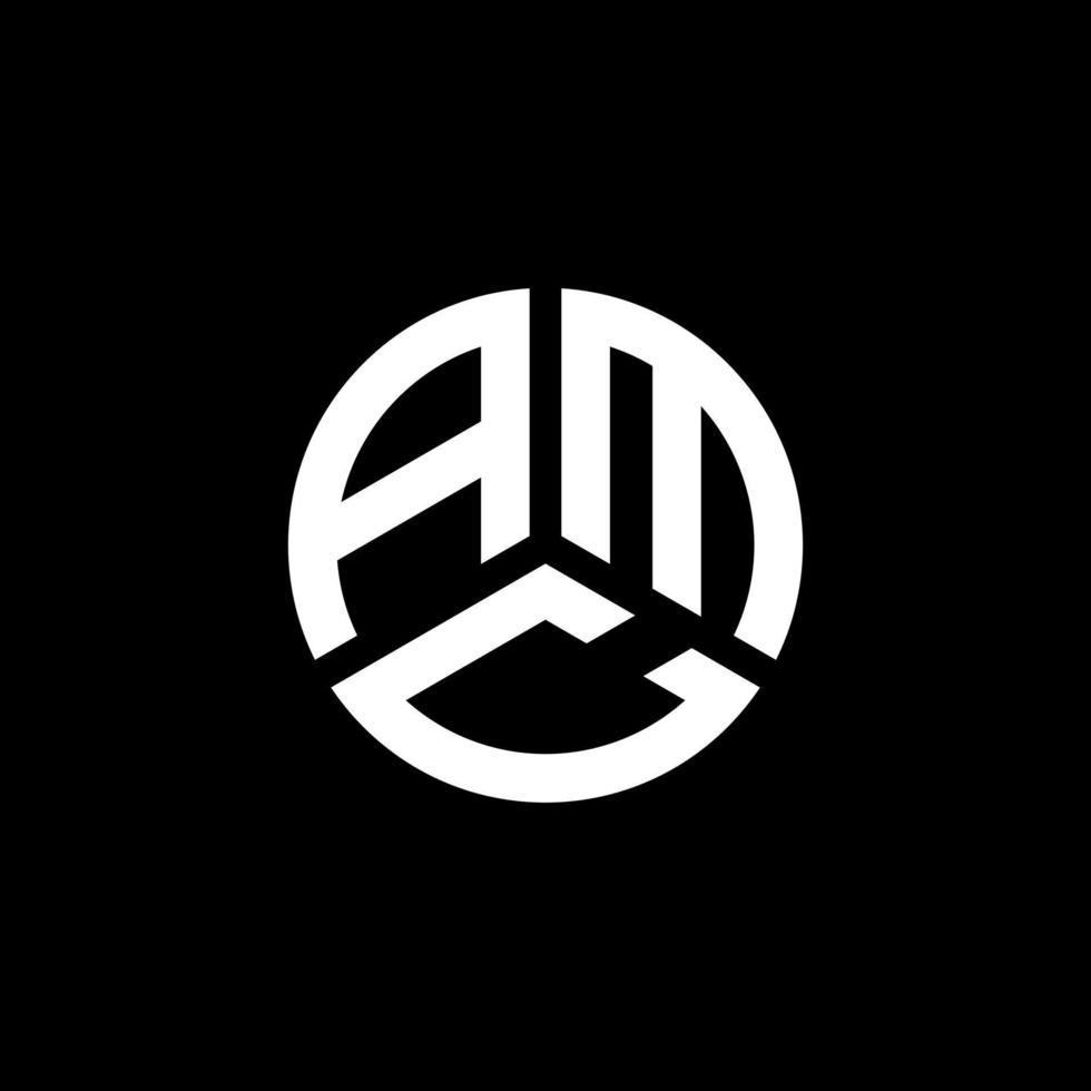 création de logo de lettre amc sur fond blanc. concept de logo de lettre initiales créatives amc. conception de lettre amc. vecteur