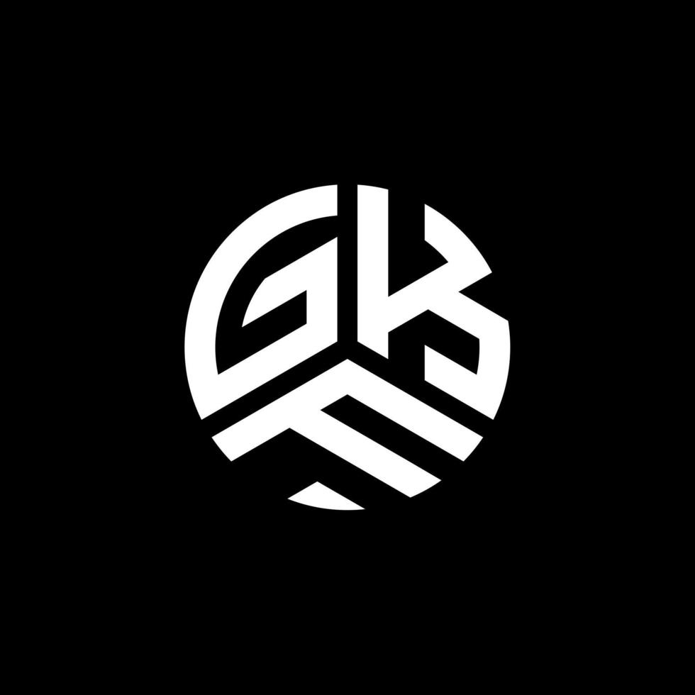 création de logo de lettre gkf sur fond blanc. concept de logo de lettre initiales créatives gkf. conception de lettre gkf. vecteur