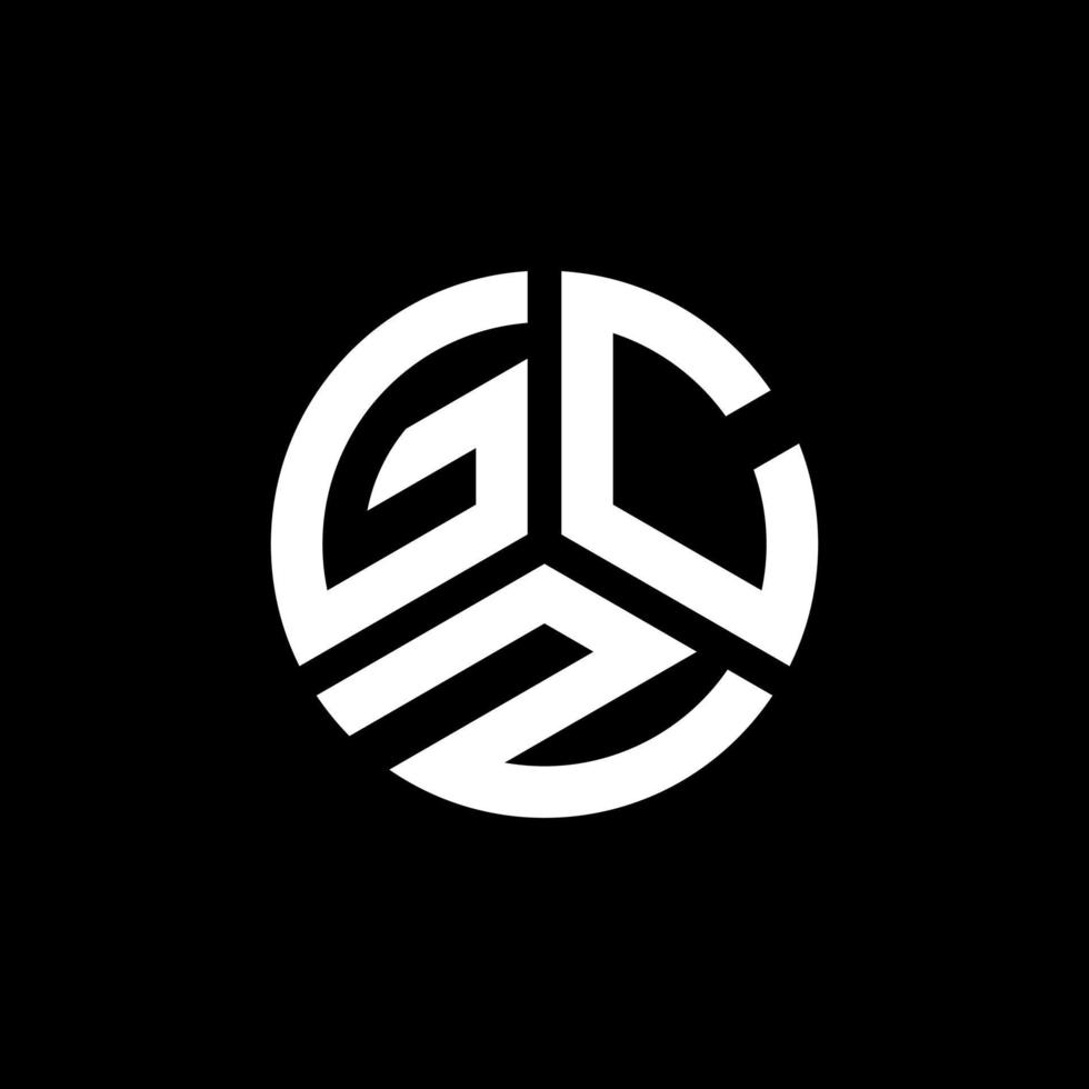 création de logo de lettre gcz sur fond blanc. concept de logo de lettre initiales créatives gcz. conception de lettre gcz. vecteur