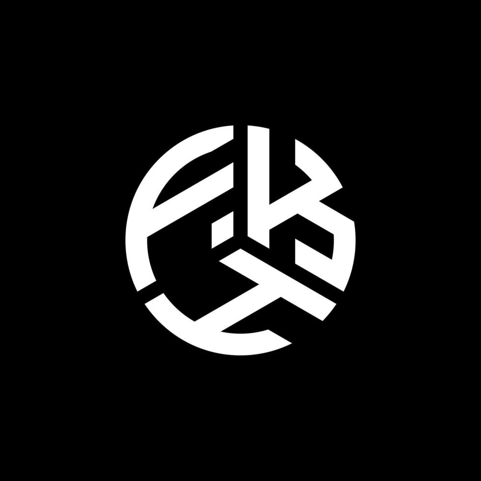 création de logo de lettre fkh sur fond blanc. concept de logo de lettre initiales créatives fkh. conception de lettre fkh. vecteur