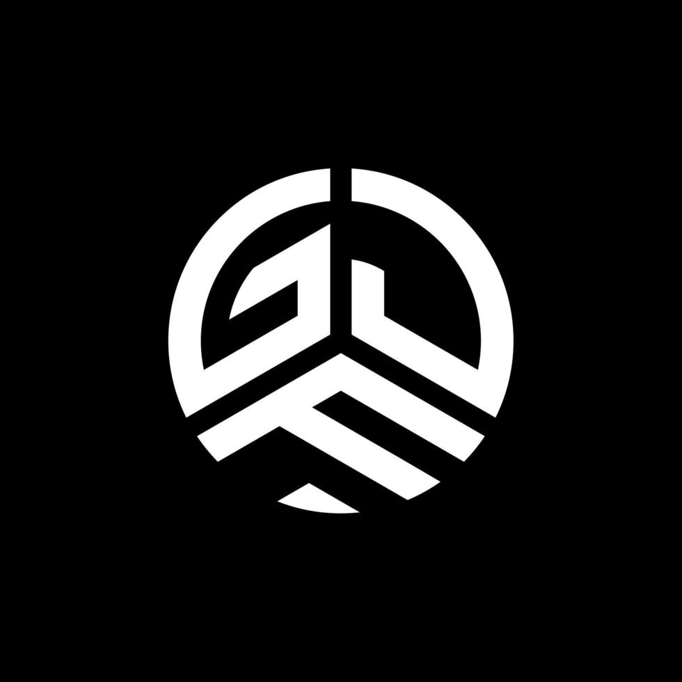 création de logo de lettre gjf sur fond blanc. concept de logo de lettre initiales créatives gjf. conception de lettre gjf. vecteur