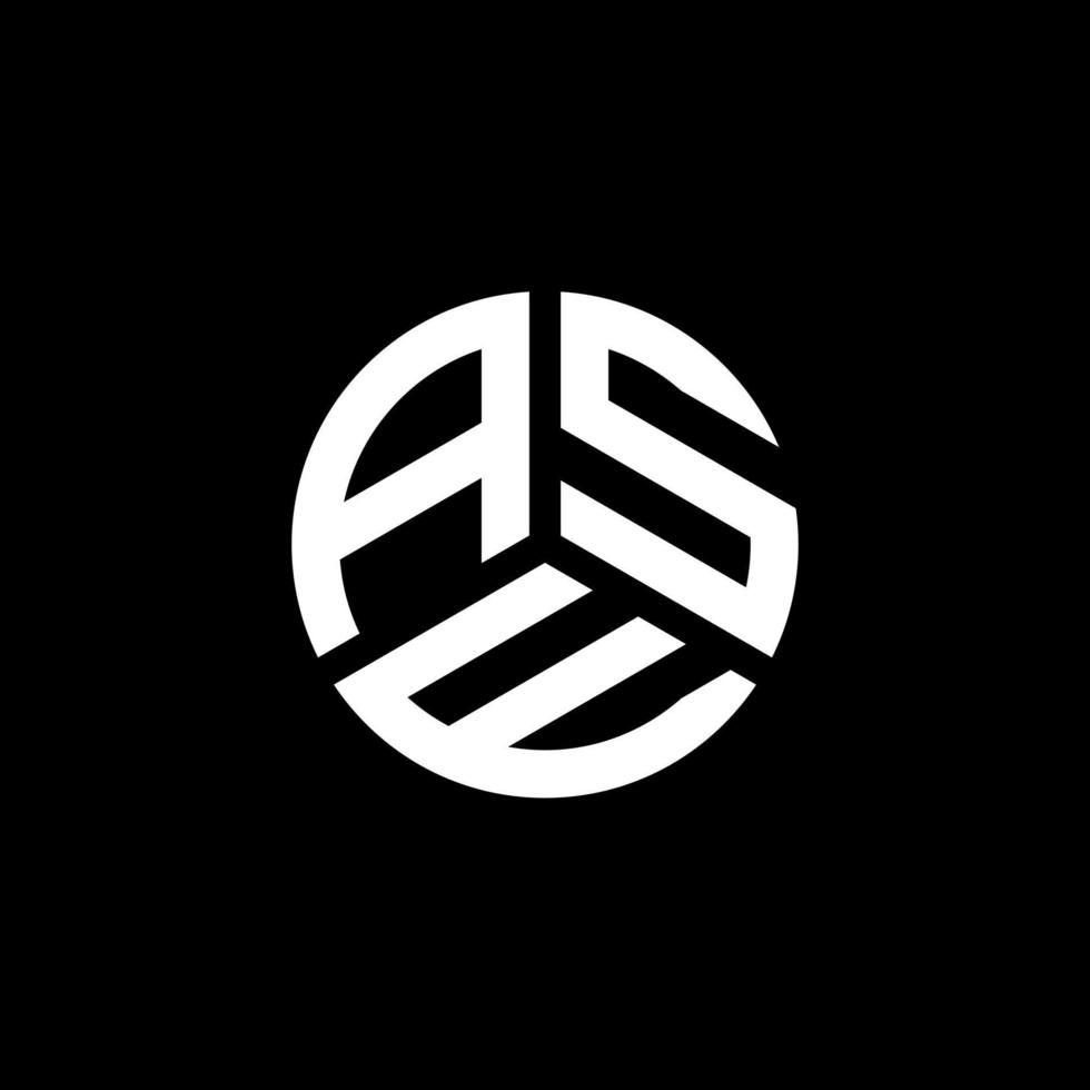 création de logo de lettre ase sur fond blanc. concept de logo de lettre initiales créatives ase. conception de lettre ase. vecteur