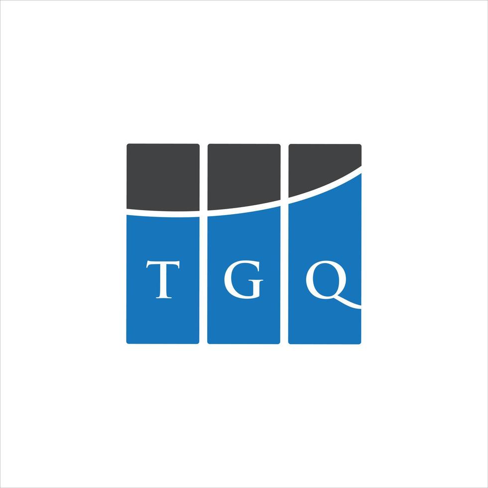 création de logo de lettre tgq sur fond blanc. concept de logo de lettre initiales créatives tgq. conception de lettre tgq. vecteur