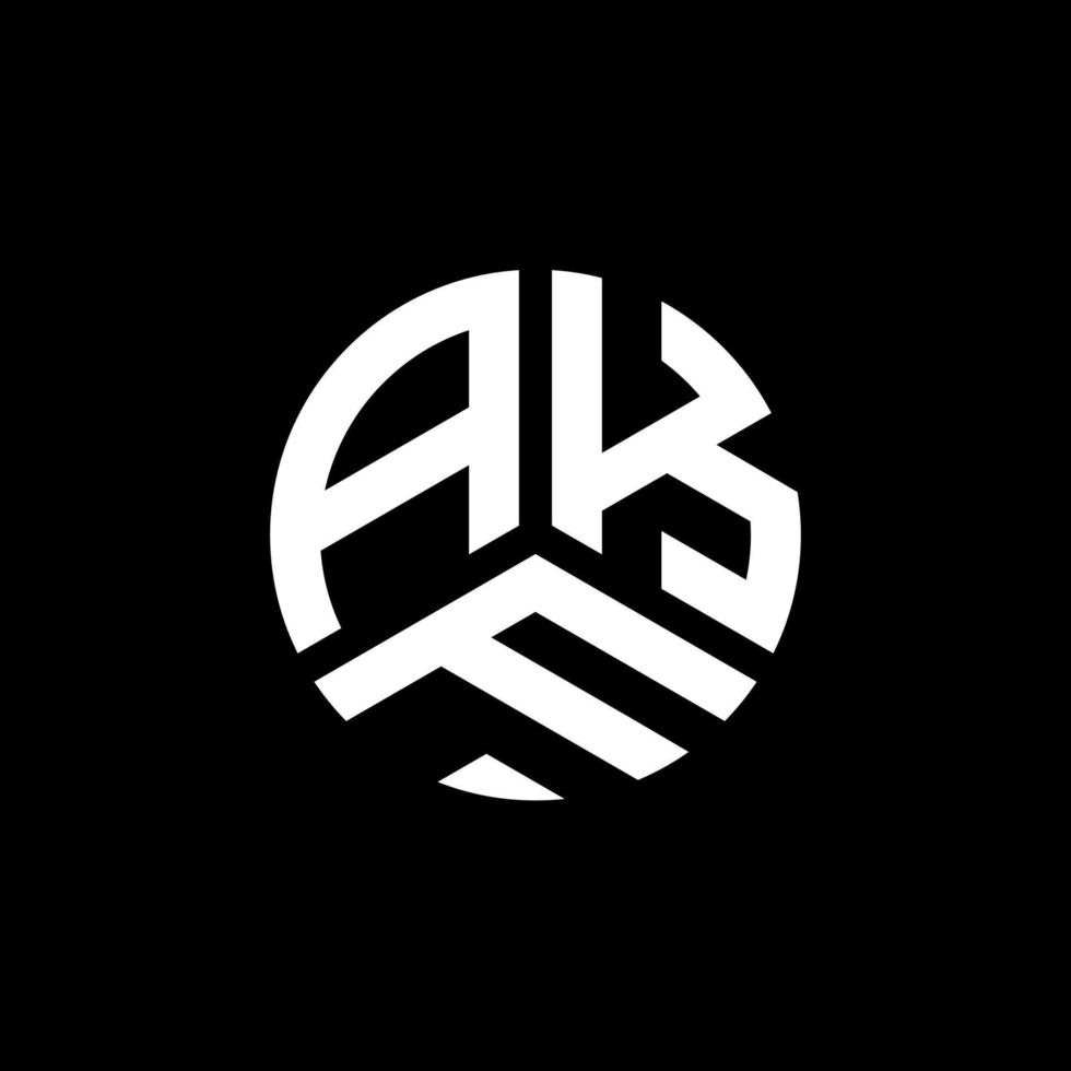 création de logo de lettre akf sur fond blanc. concept de logo de lettre initiales créatives akf. conception de lettre akf. vecteur