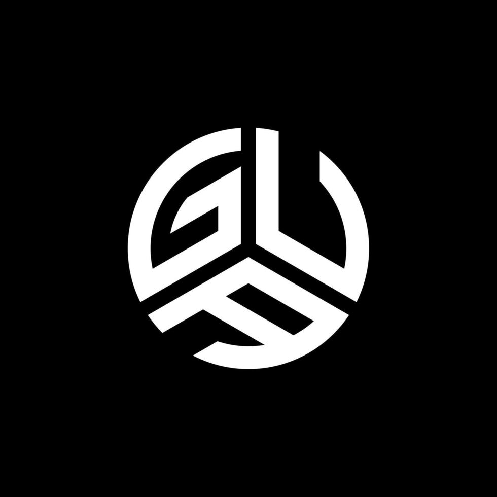 création de logo de lettre gua sur fond blanc. concept de logo de lettre initiales créatives gua. conception de lettre gua. vecteur