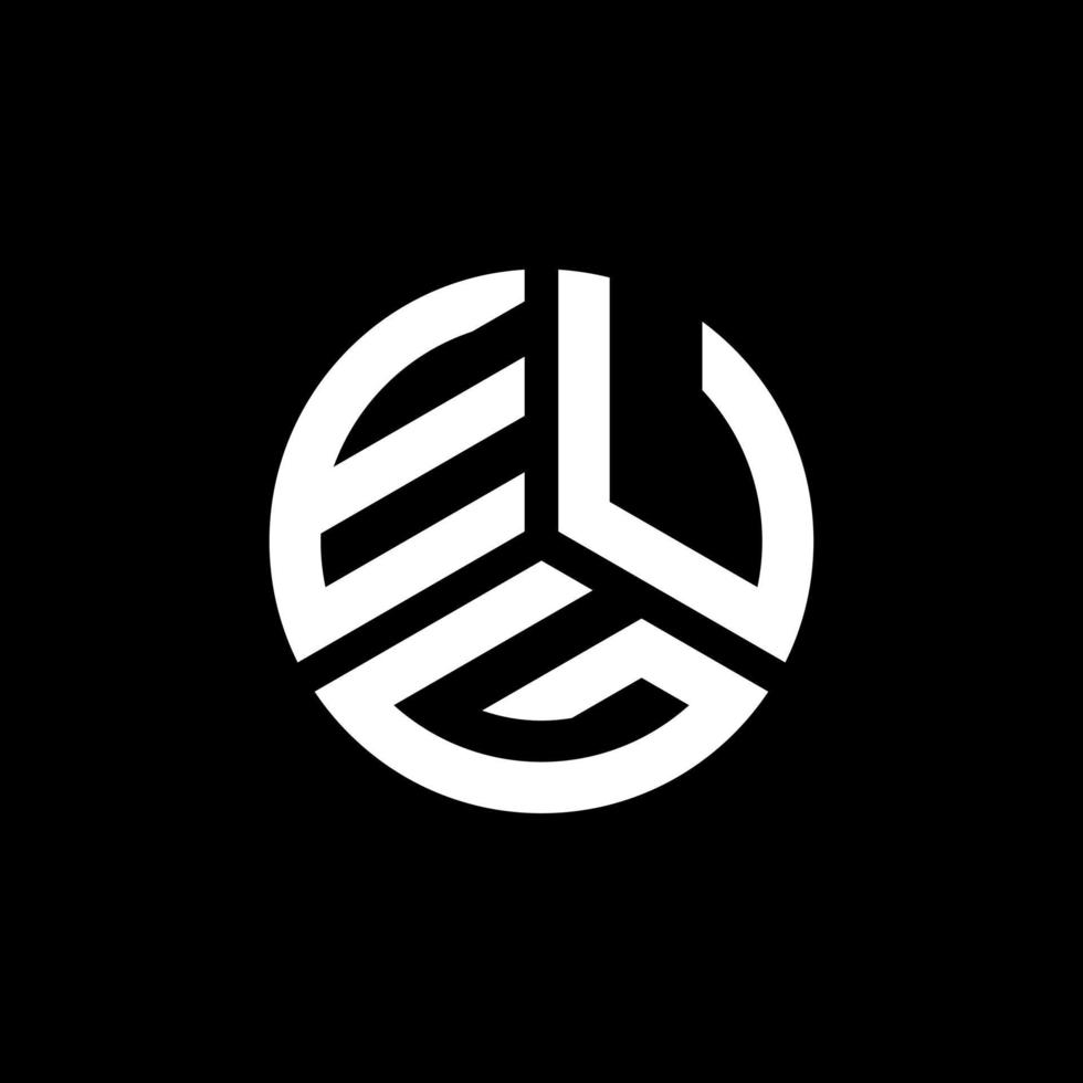 création de logo de lettre eug sur fond blanc. concept de logo de lettre initiales créatives eug. conception de lettre eug. vecteur