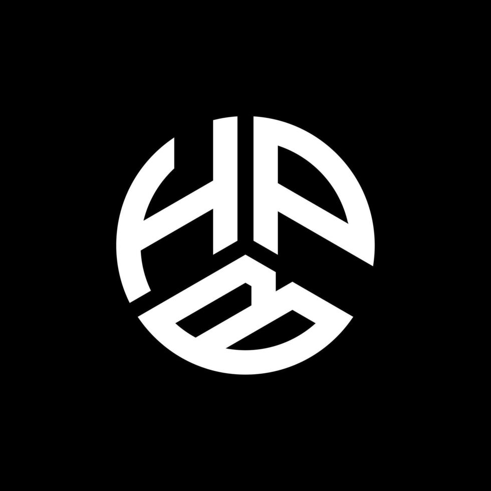 création de logo de lettre hpb sur fond blanc. concept de logo de lettre initiales créatives hpb. conception de lettre hpb. vecteur