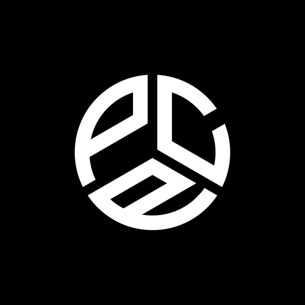 création de logo de lettre pcp sur fond noir. concept de logo de lettre initiales créatives pcp. conception de lettre pcp. vecteur