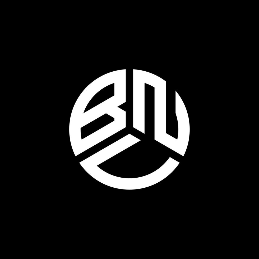 création de logo de lettre bnu sur fond blanc. concept de logo de lettre initiales créatives bnu. conception de lettre bnu. vecteur