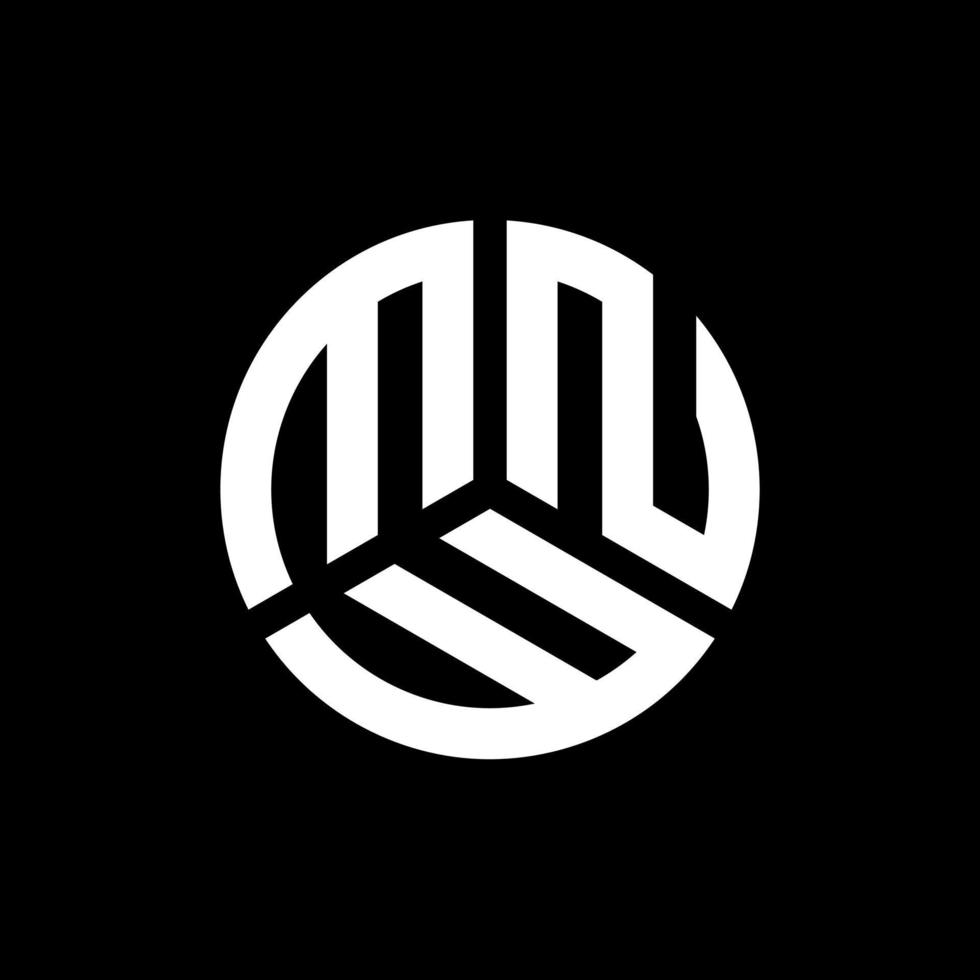 création de logo de lettre mnw sur fond noir. concept de logo de lettre initiales créatives mnw. conception de lettre mnw. vecteur