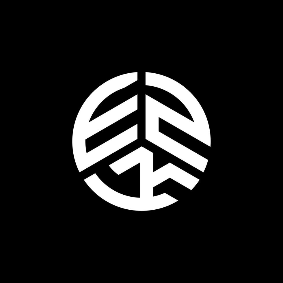 création de logo de lettre ezk sur fond blanc. concept de logo de lettre initiales créatives ezk. conception de lettre ezk. vecteur