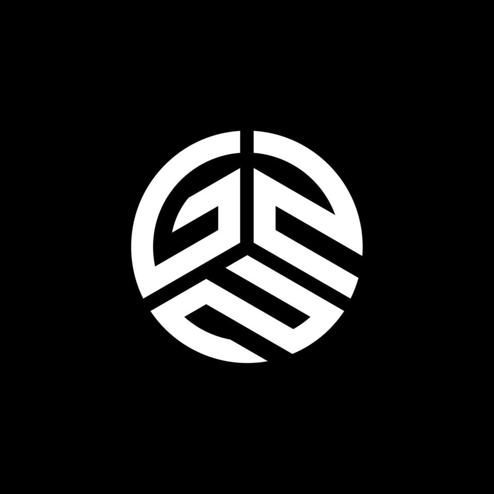 création de logo de lettre gzn sur fond blanc. concept de logo de lettre initiales créatives gzn. conception de lettre gzn. vecteur