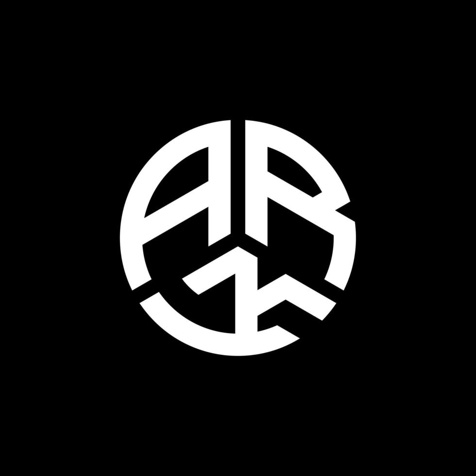 création de logo de lettre d'arche sur fond blanc. concept de logo de lettre d'initiales créatives d'arche. conception de lettre d'arche. vecteur