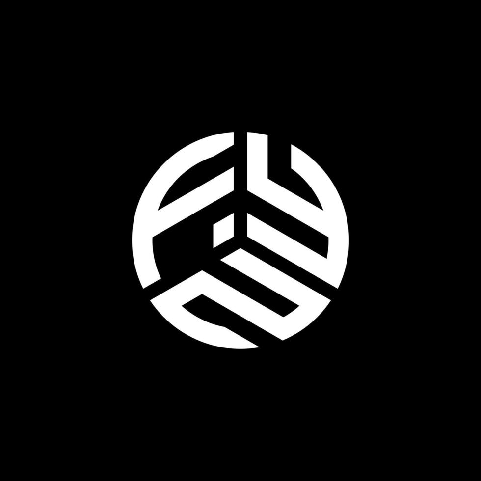 création de logo de lettre fyn sur fond blanc. fyn concept de logo de lettre initiales créatives. conception de lettre fyn. vecteur