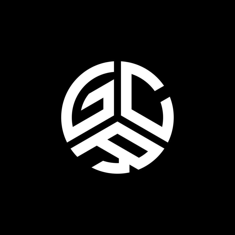 création de logo de lettre gcr sur fond blanc. concept de logo de lettre initiales créatives gcr. conception de lettre gcr. vecteur