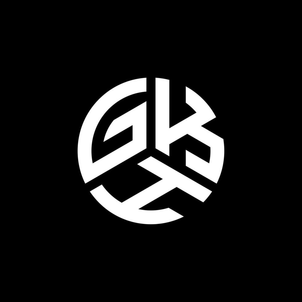 création de logo de lettre gkh sur fond blanc. concept de logo de lettre initiales créatives gkh. conception de lettre gkh. vecteur