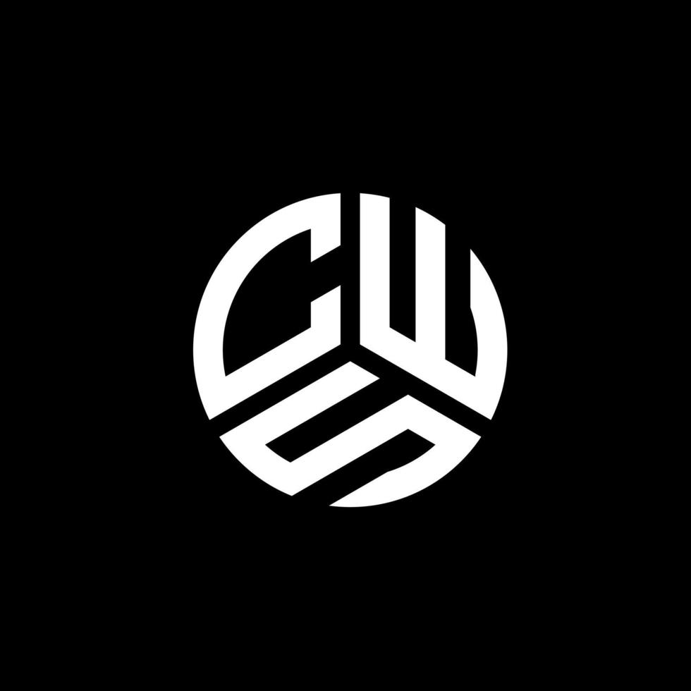 création de logo de lettre cws sur fond blanc. concept de logo de lettre initiales créatives cws. conception de lettre cws. vecteur