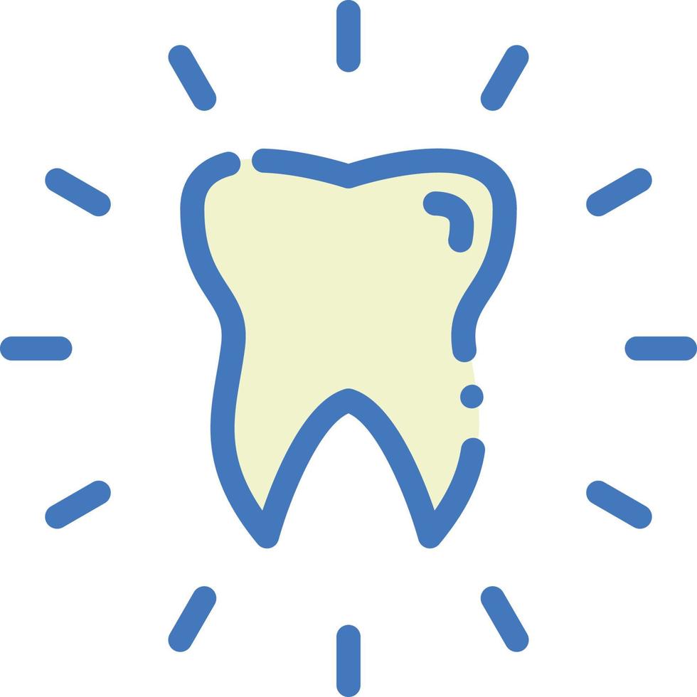 illustration d'icône de dent saine avec un style plat vecteur