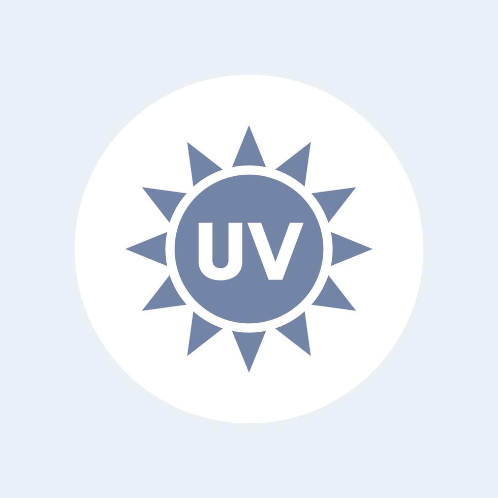icône de rayonnement uv isolé sur blanc, illustration vectorielle vecteur