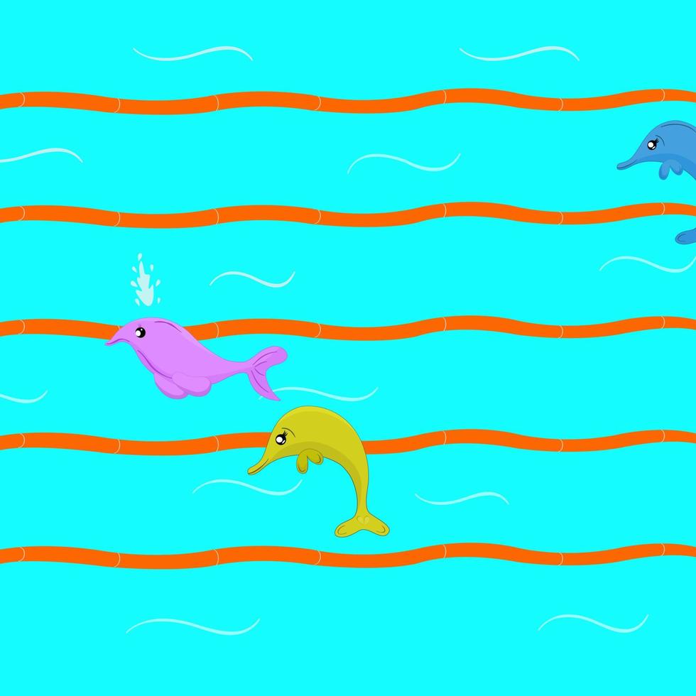 dessin animé poisson nager abstrait illustration vectorielle vecteur