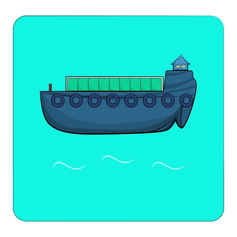 élément d'icône de navire pour illustration vectorielle décorative vecteur