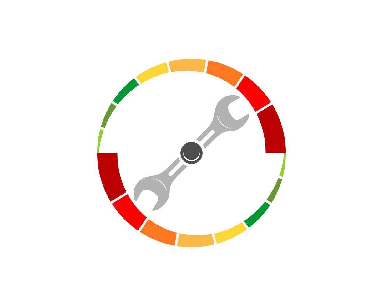 compteur de vitesse circulaire avec clé à l'intérieur vecteur