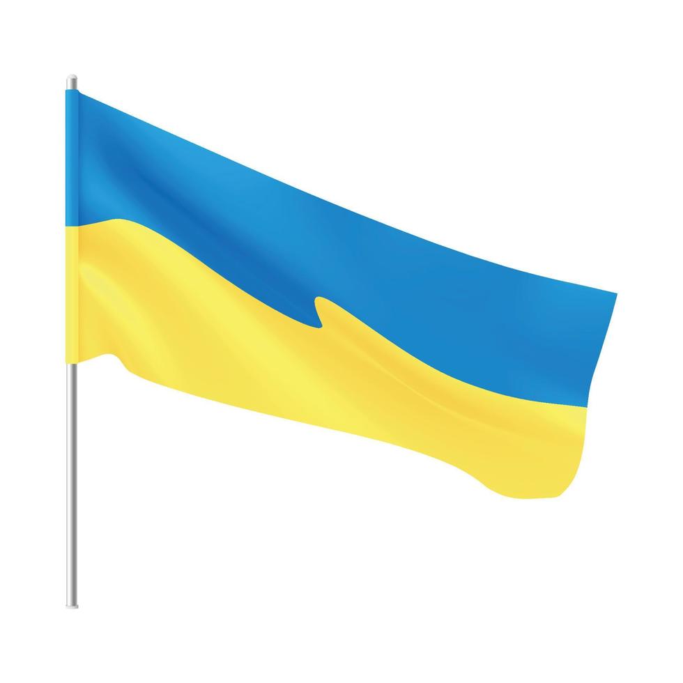 drapeau ukrainien. drapeau bleu jaune national ukrainien. vecteur