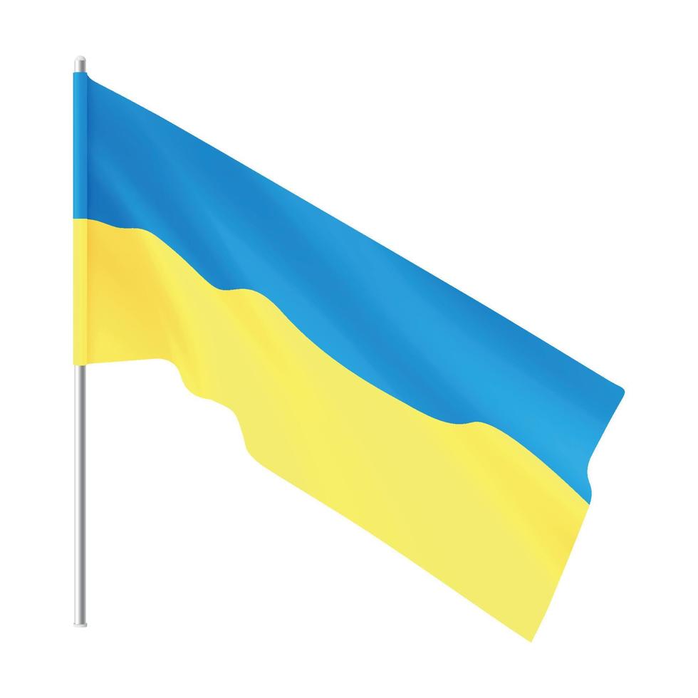 drapeau ukrainien. drapeau bleu jaune national ukrainien. vecteur