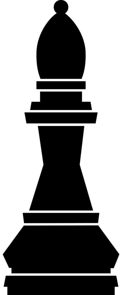 pièce d'échecs, silhouette noire. vecteur
