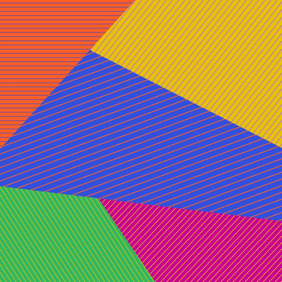 blocs de couleurs rétro géométriques linéaires vecteur