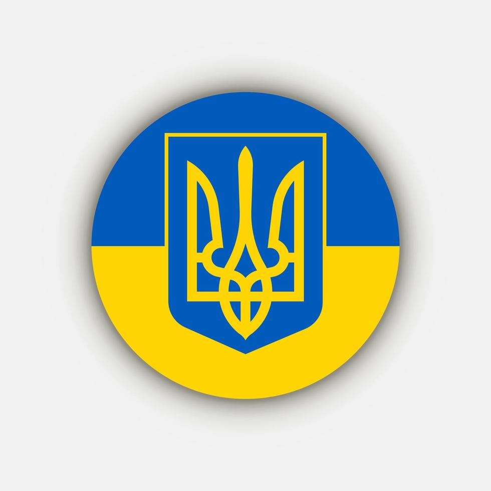 armoiries de l'ukraine sur le drapeau. illustration vectorielle. vecteur