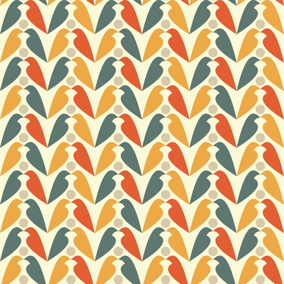 motif coloré abstrait avec silhouette d'oiseau vecteur