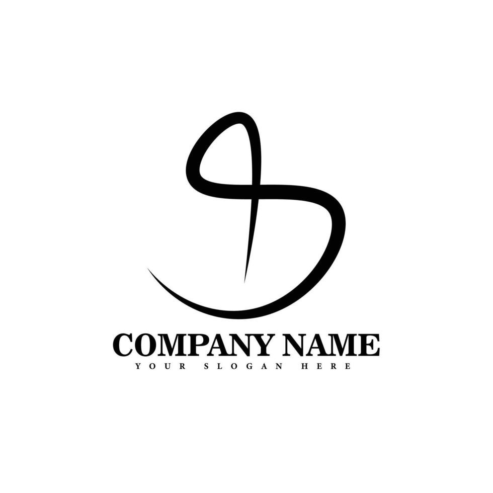 vecteur premium de conception de logo simple et minimal lettre s