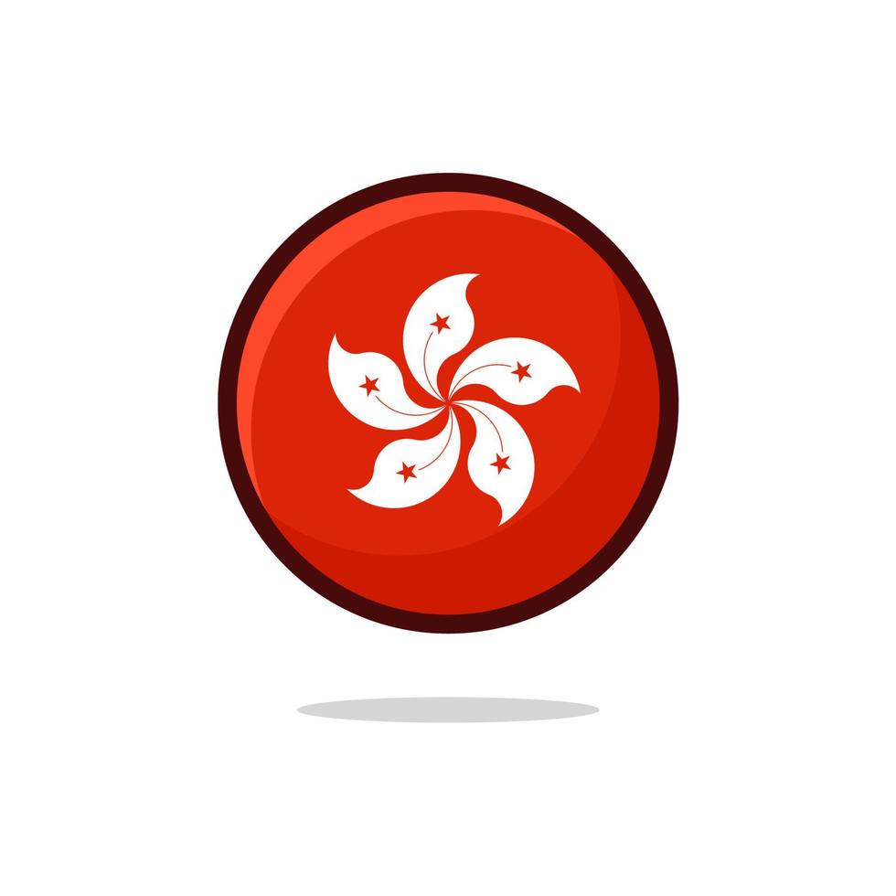 icône de drapeau de hong kong vecteur