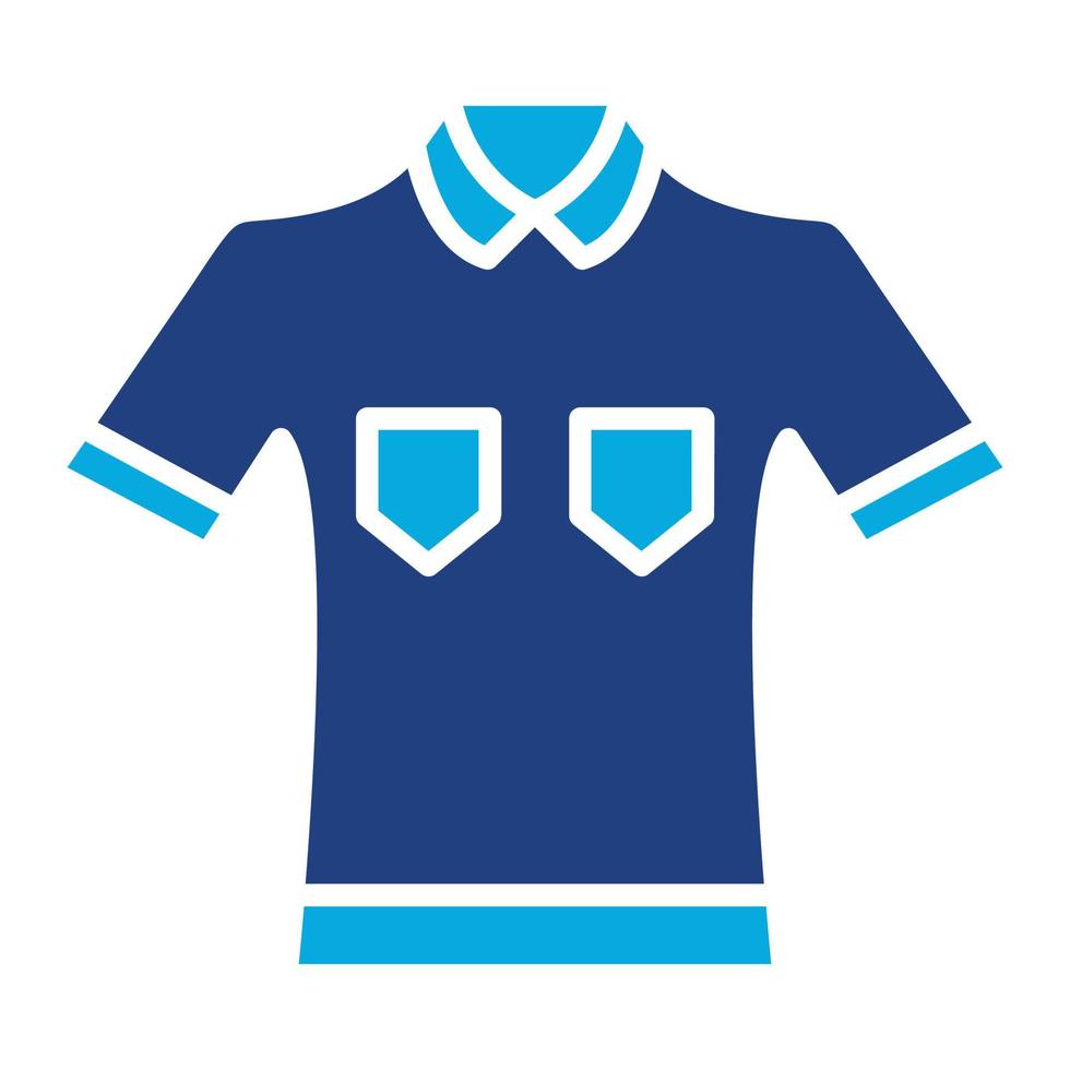 polo shirt glyphe deux icône de couleur vecteur