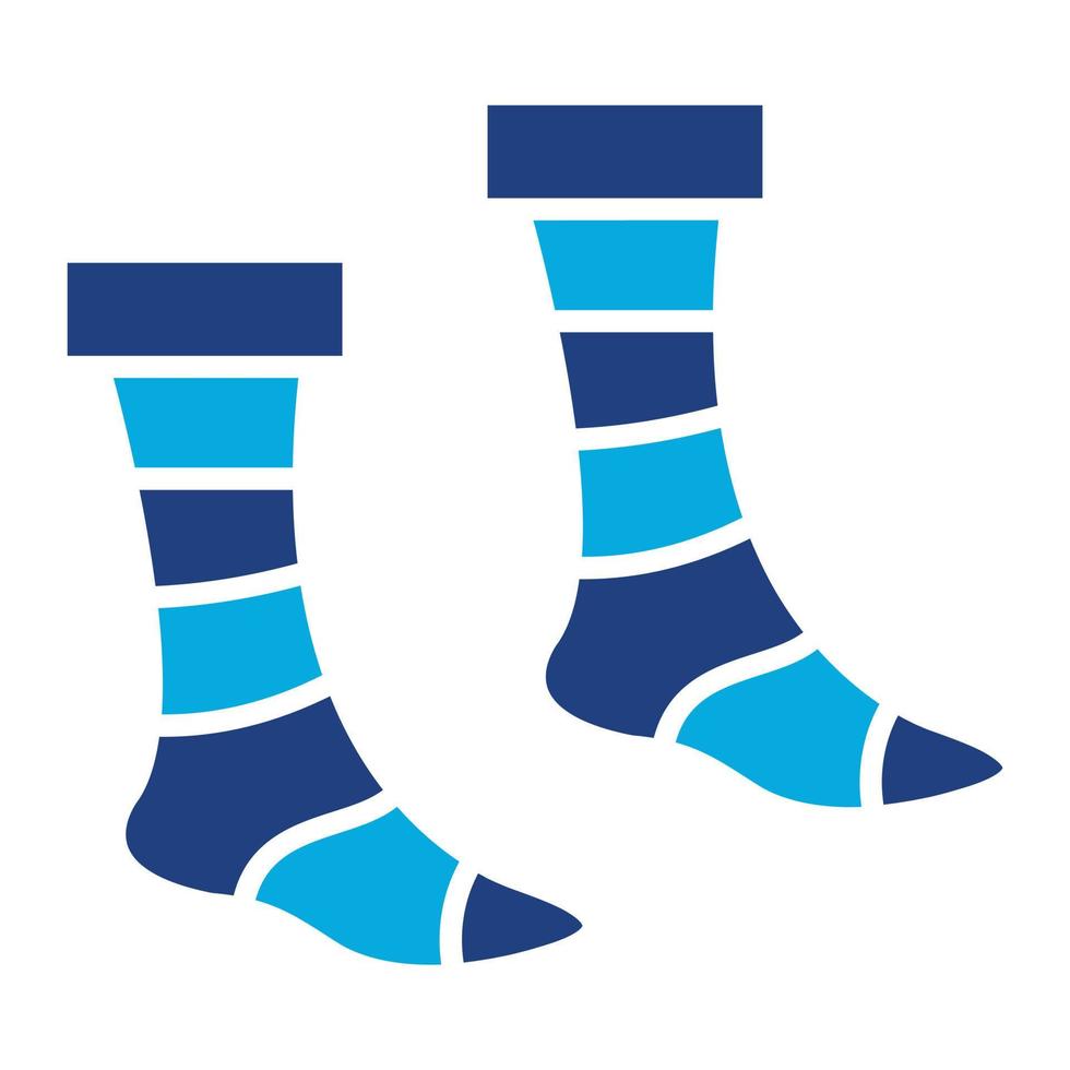 chaussettes glyphe deux icône de couleur vecteur