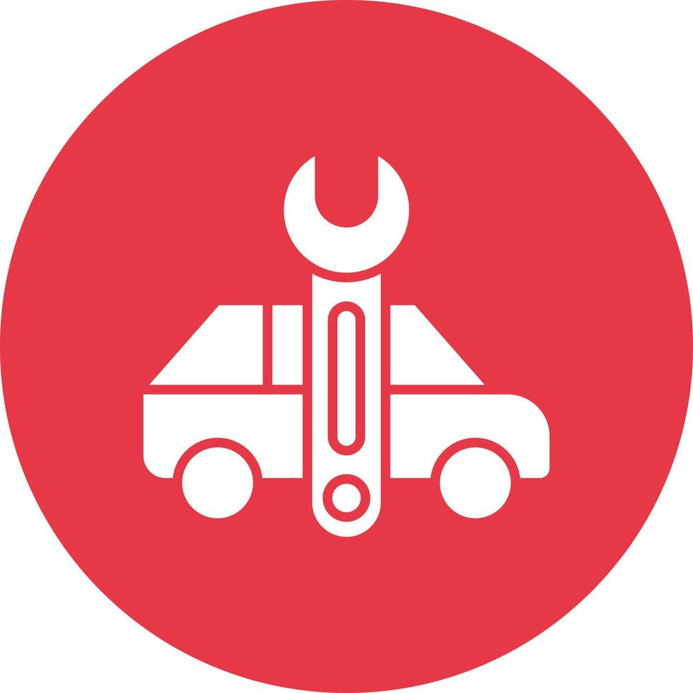 icône de fond de cercle de ligne de réparation de voiture vecteur