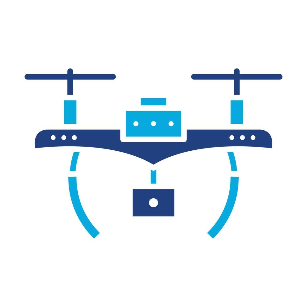 icône de glyphe de drone vecteur