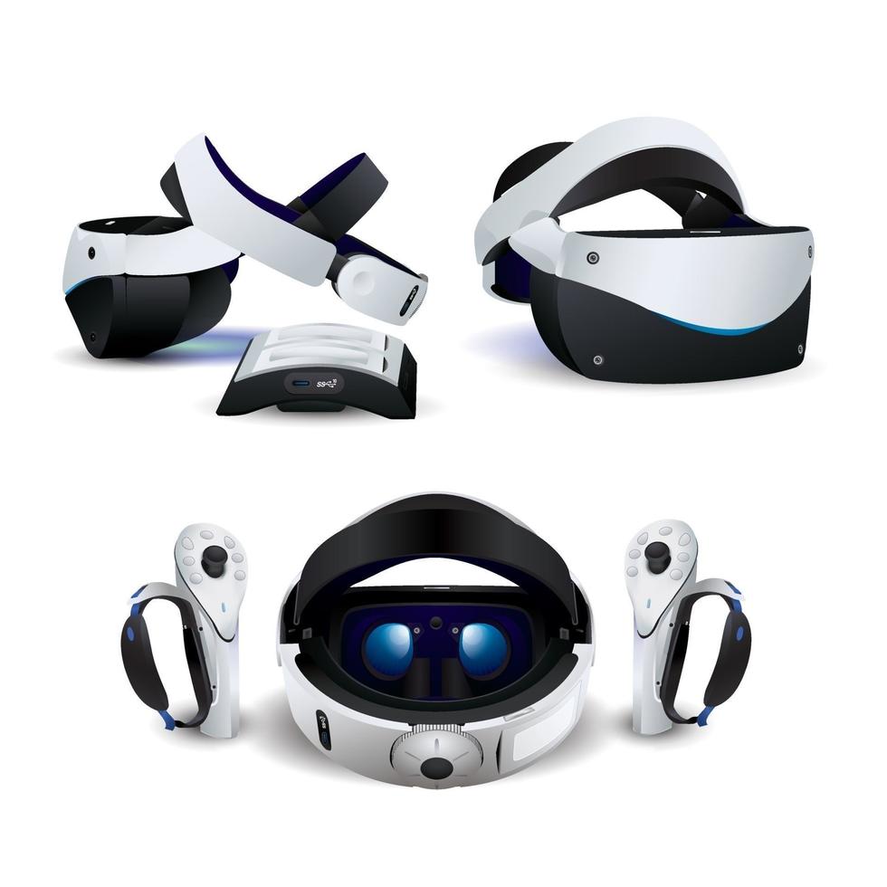 console de réalité virtuelle accessoires de jeu élément vecteur contrôleur de nouvelle génération