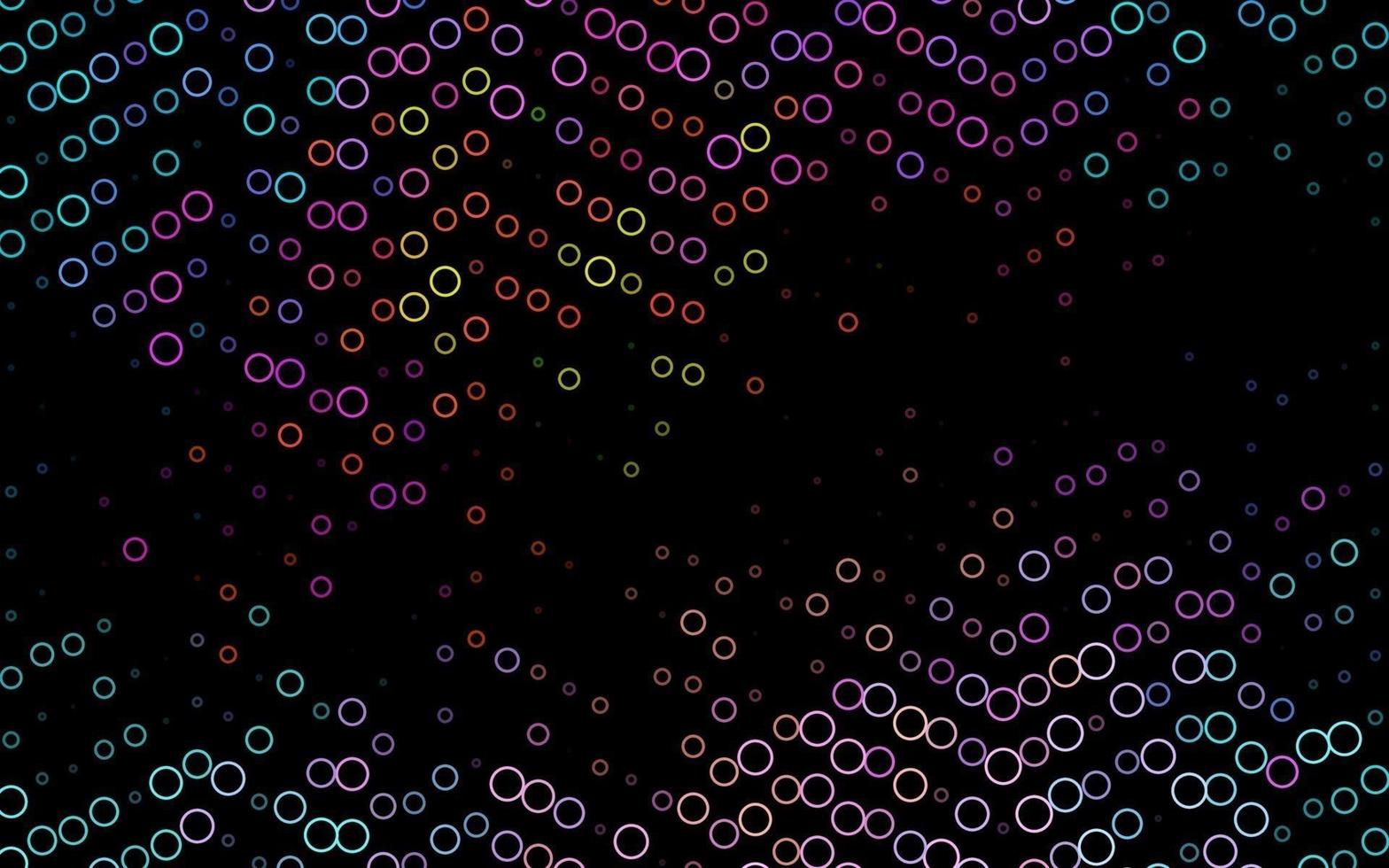 modèle vectoriel multicolore clair et arc-en-ciel avec des cercles.