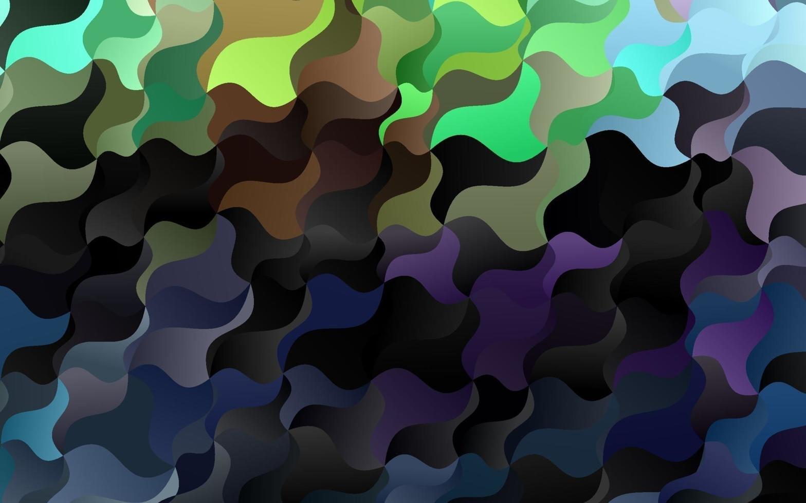 multicolore clair, motif vectoriel arc-en-ciel avec lignes, ovales.