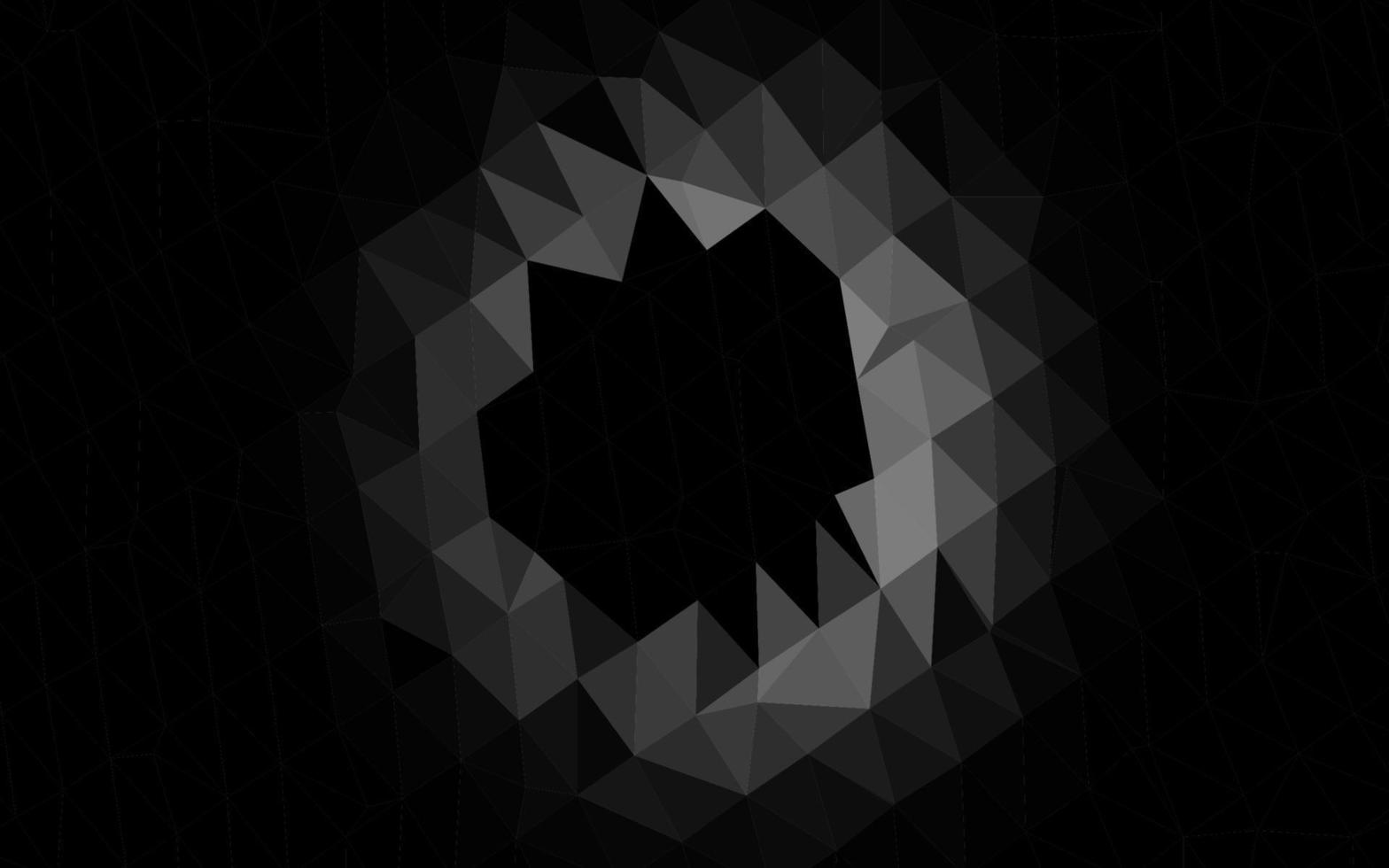 argent foncé, disposition low poly vectorielle grise. vecteur