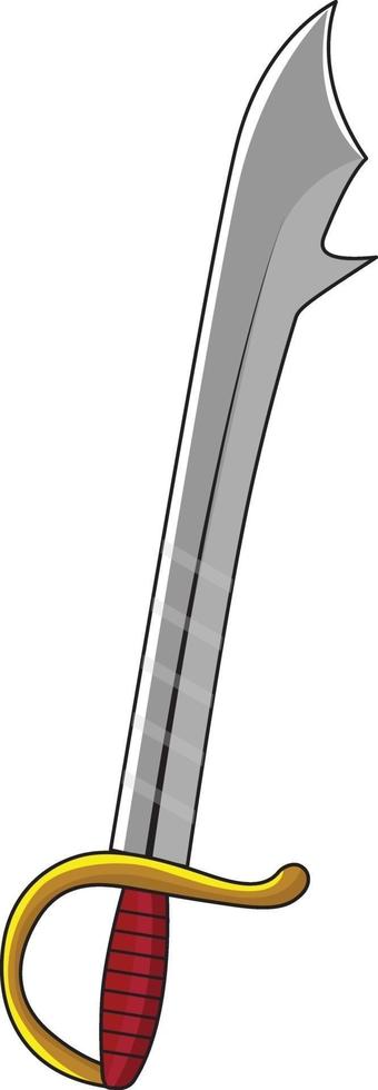épée de pirate, illustration, vecteur sur fond blanc.