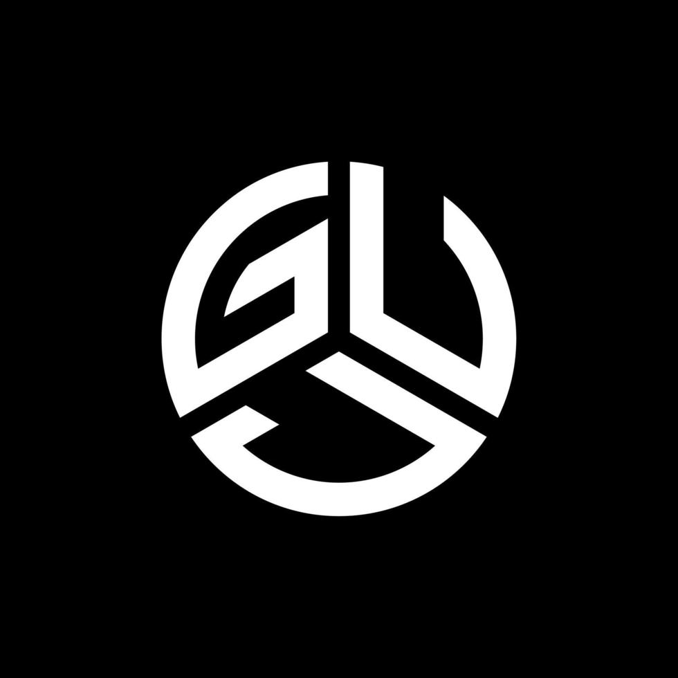 création de logo de lettre guj sur fond blanc. concept de logo de lettre initiales créatives guj. conception de lettre guj. vecteur