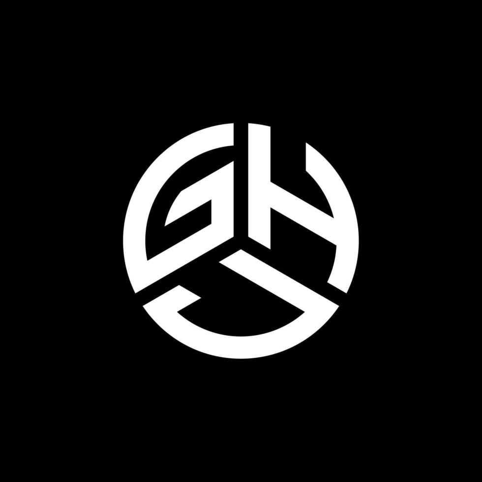création de logo de lettre ghj sur fond blanc. concept de logo de lettre initiales créatives ghj. conception de lettre ghj. vecteur